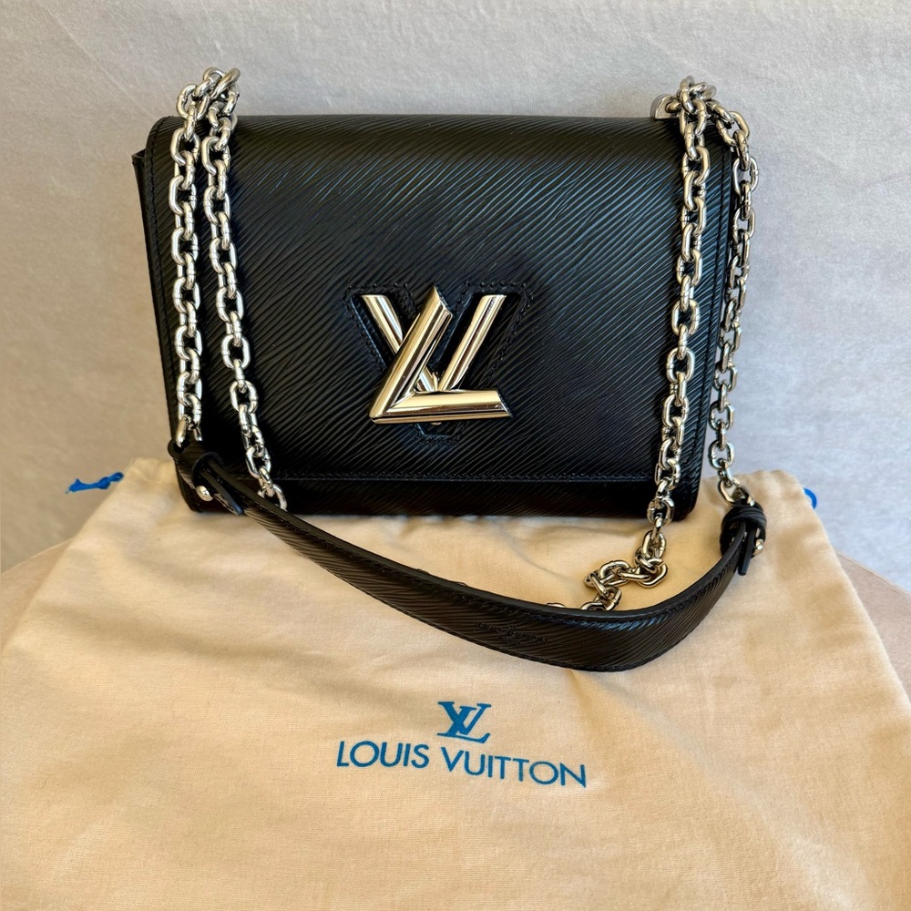 Louis Vuitton Black COOY- Epi Leather Chain Crossbody with Silver Hardware - Picture 2 of 8